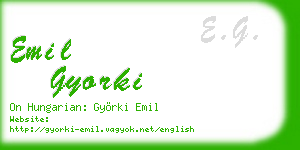 emil gyorki business card